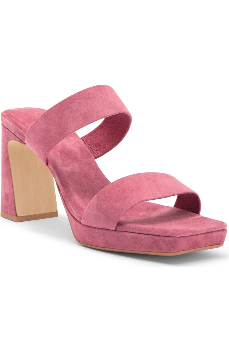 Jeffrey Campbell Danity Platform Slide Sandal, Main, color, Deep Pink Suede