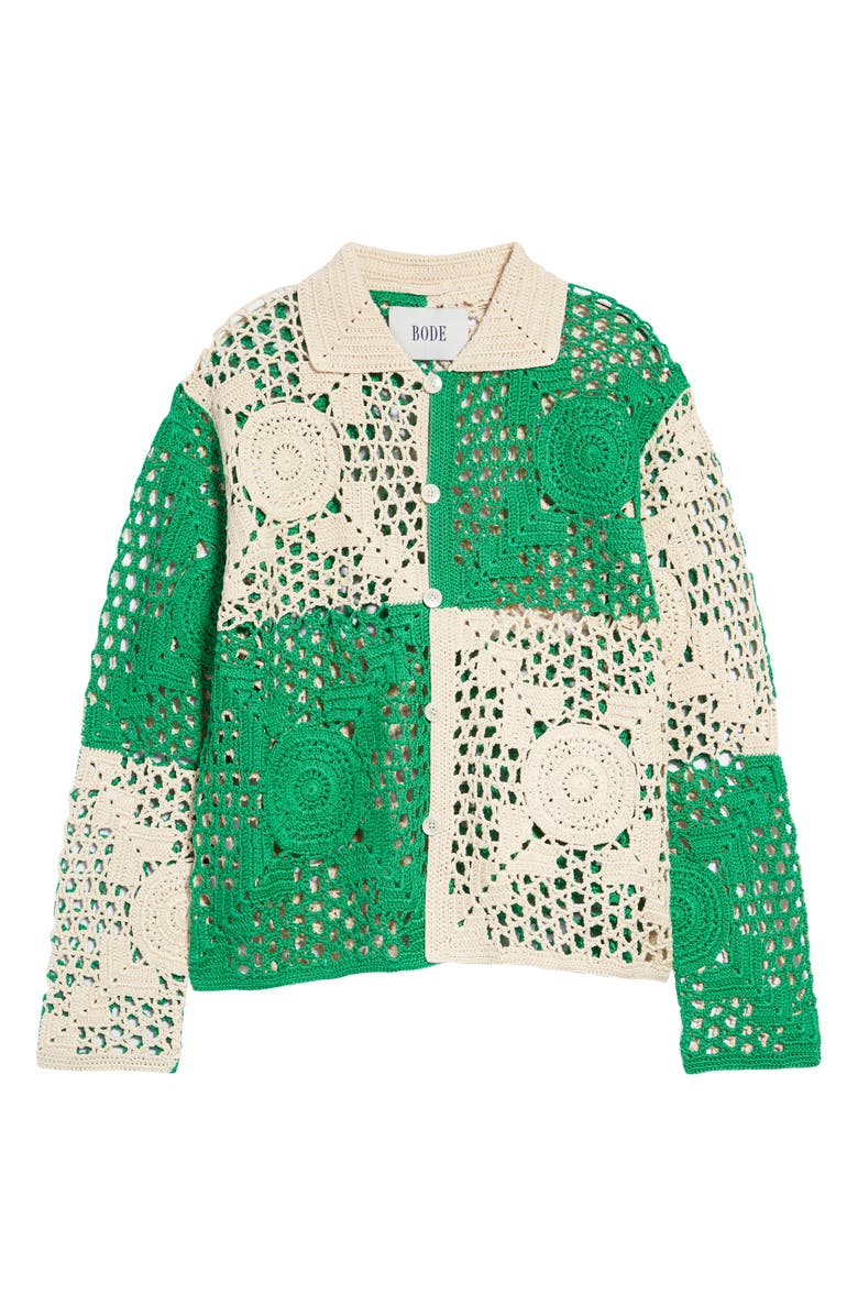 Bode Duotone Crochet Overshirt, Alternate, color,