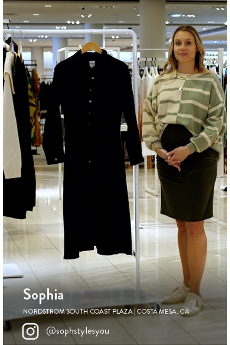 Jessie Long Sleeve Tie Waist Shirtdress video