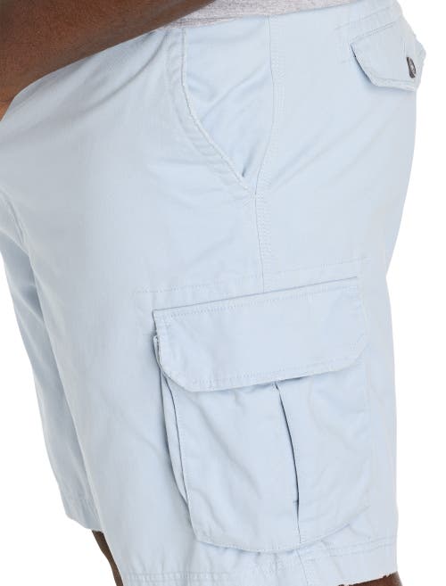 True Nation By Dxl Big & Tall Belted Cargo Shorts In Blue Fog
