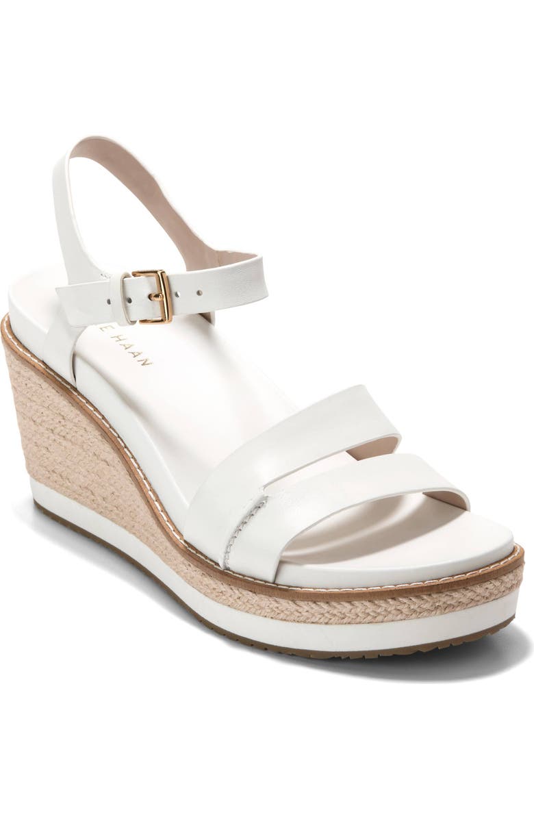 Cole Haan Ronnie Cloudfeel Espadrille Platform Wedge Sandal, Main, color, Powder Leather/ Natural