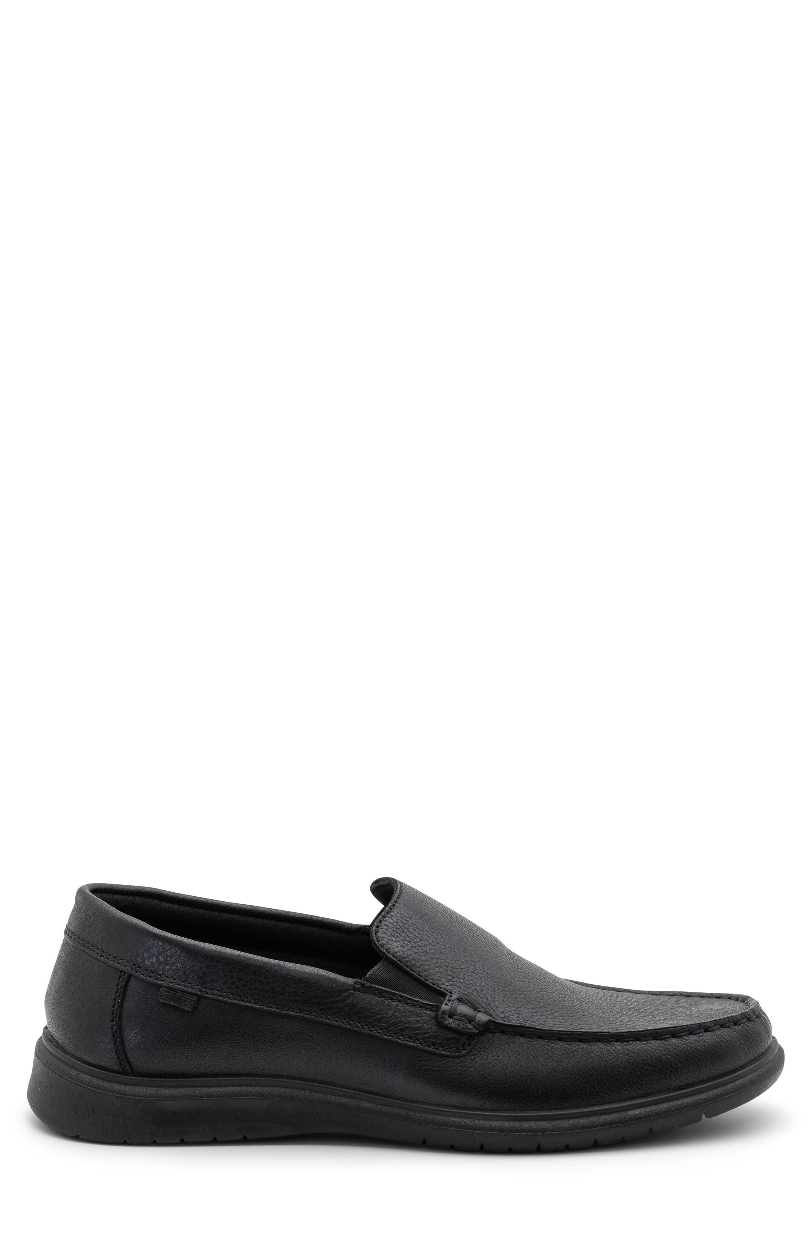 ara Lagrange Moc Toe Loafer, Alternate, color, Black Nappa Leather