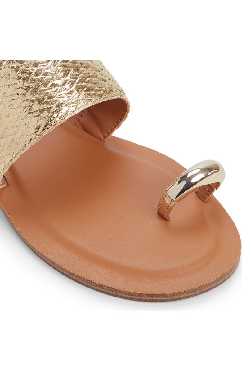 ALDO Beachwalk Slide Sandal, Alternate, color, Gold