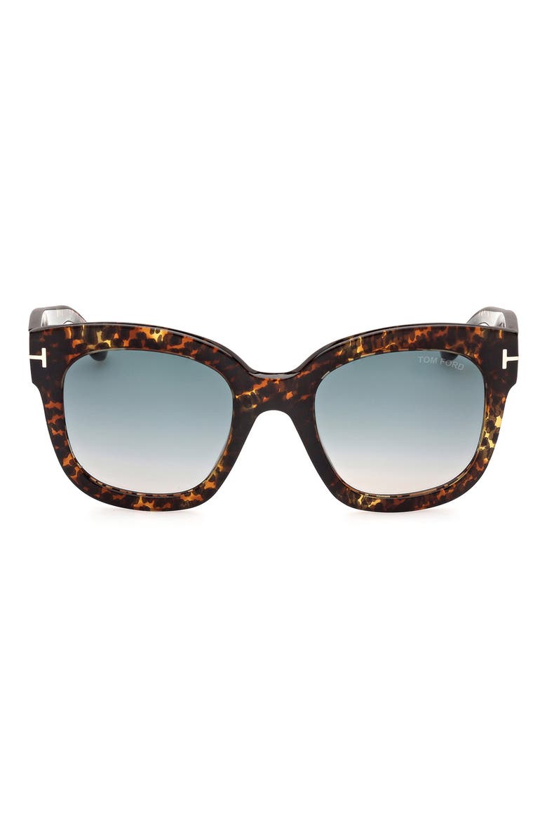 56mm Gradient Cat Eye Sunglasses, Main, color, DARK HAVANA / GRADIENT SMOKE