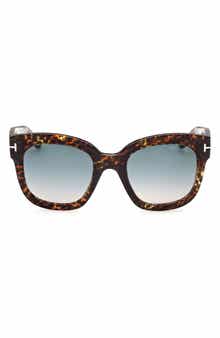TOM FORD 56mm Gradient Cat Eye Sunglasses