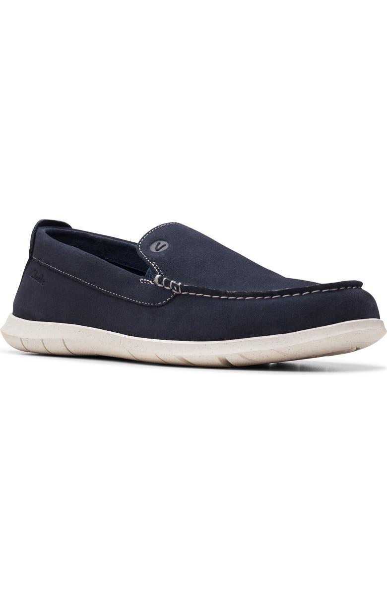 Clarks<sup>®</sup> Flexway Step Slip-On, Main, color, Navy Suede