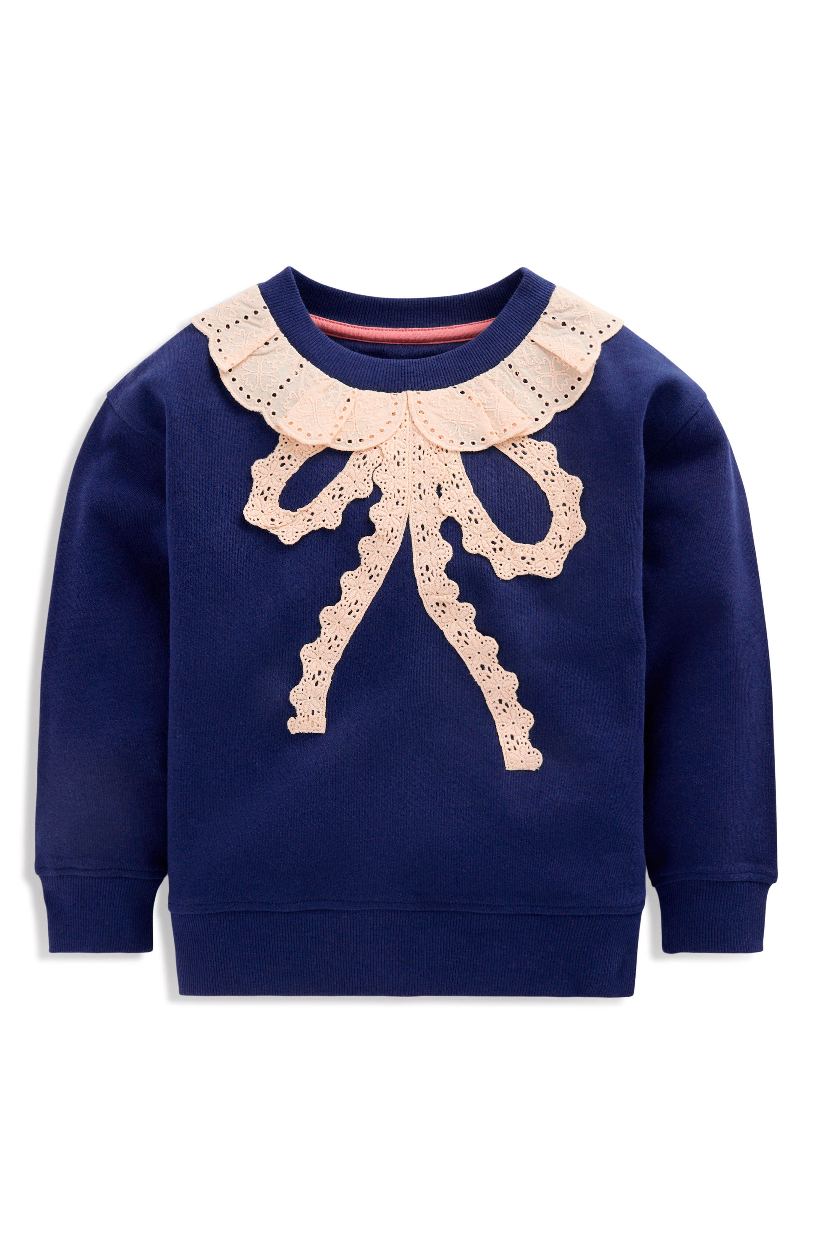 selected NAVY LACE BOW
