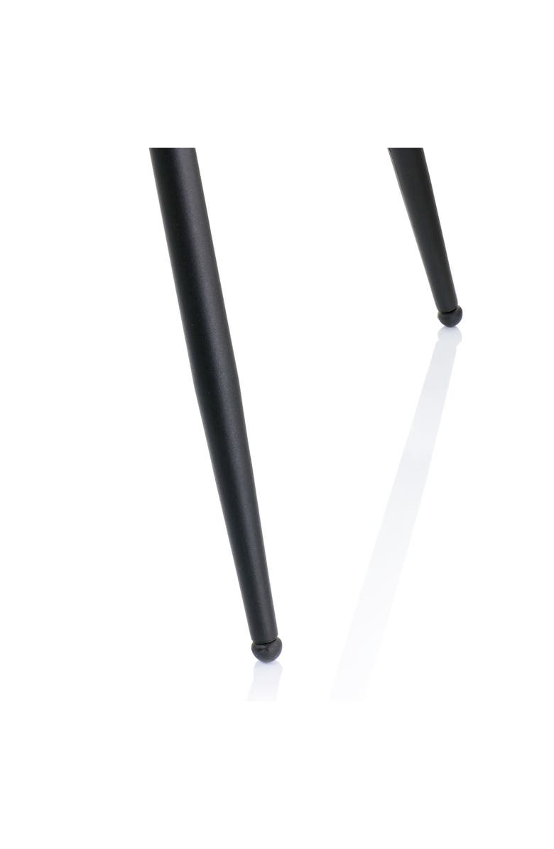 Elama 2 Piece Vintage Faux Leather Tufted Chair with Metal Legs, Alternate, color, Gray