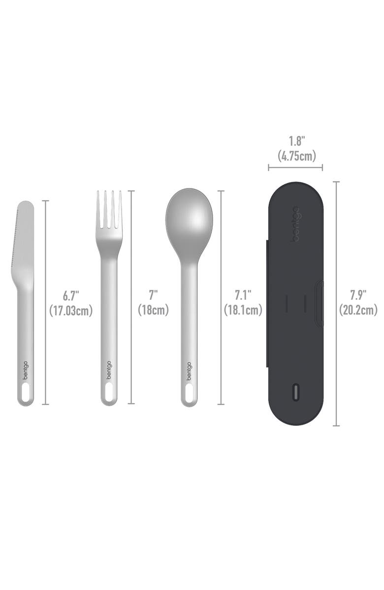 BENTGO Stainless Steel Travel Utensil Set - Carbon, Alternate, color,