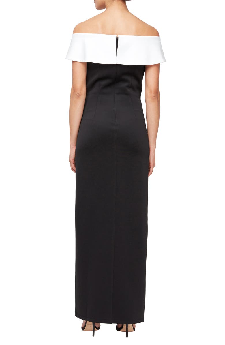 SL FASHIONS Off the Shoulder Column Gown, Alternate, color,