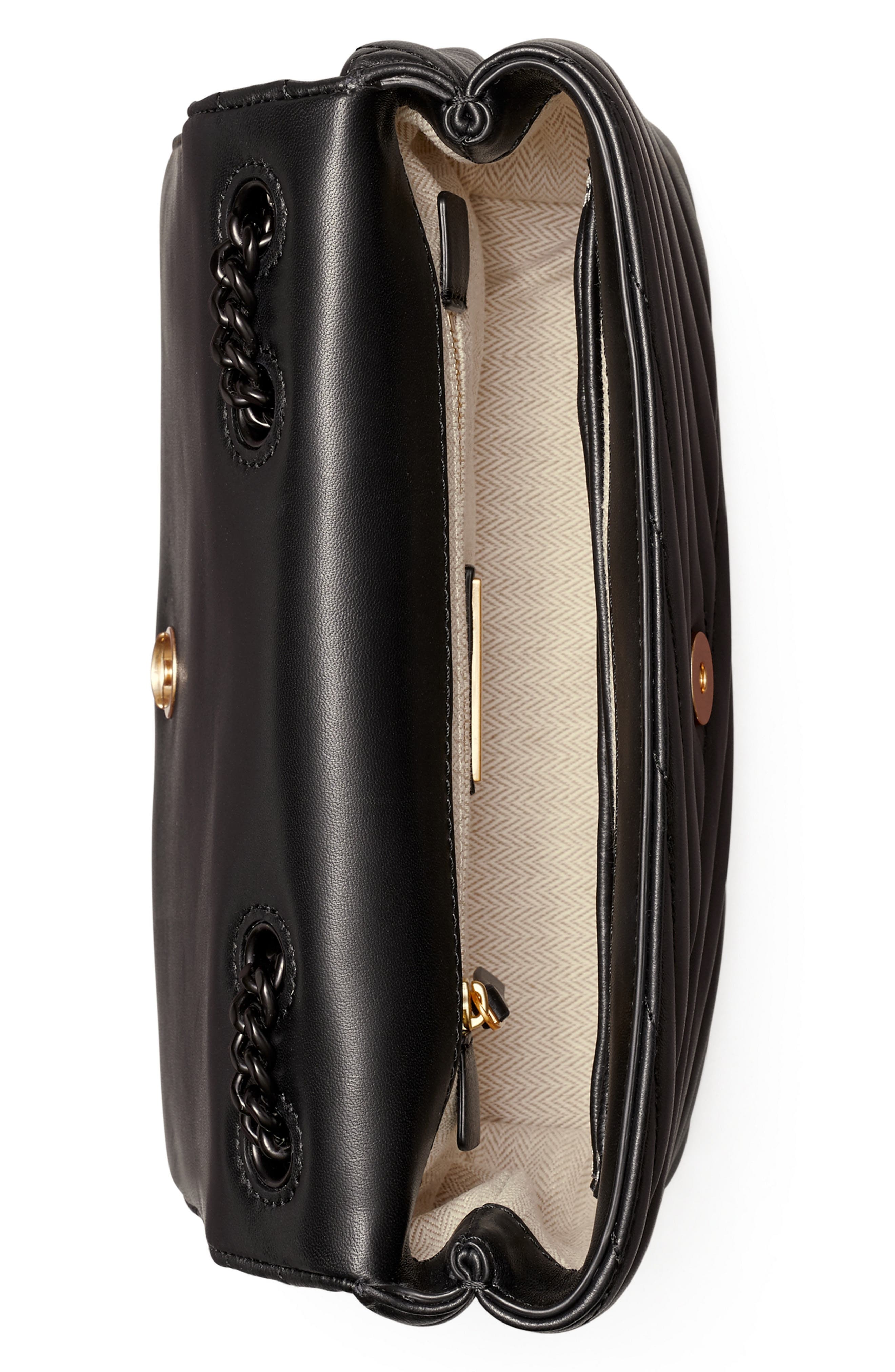 Tory Burch Kira Chevron Quilted Leather Crossbody Bag, Alternate, color, 