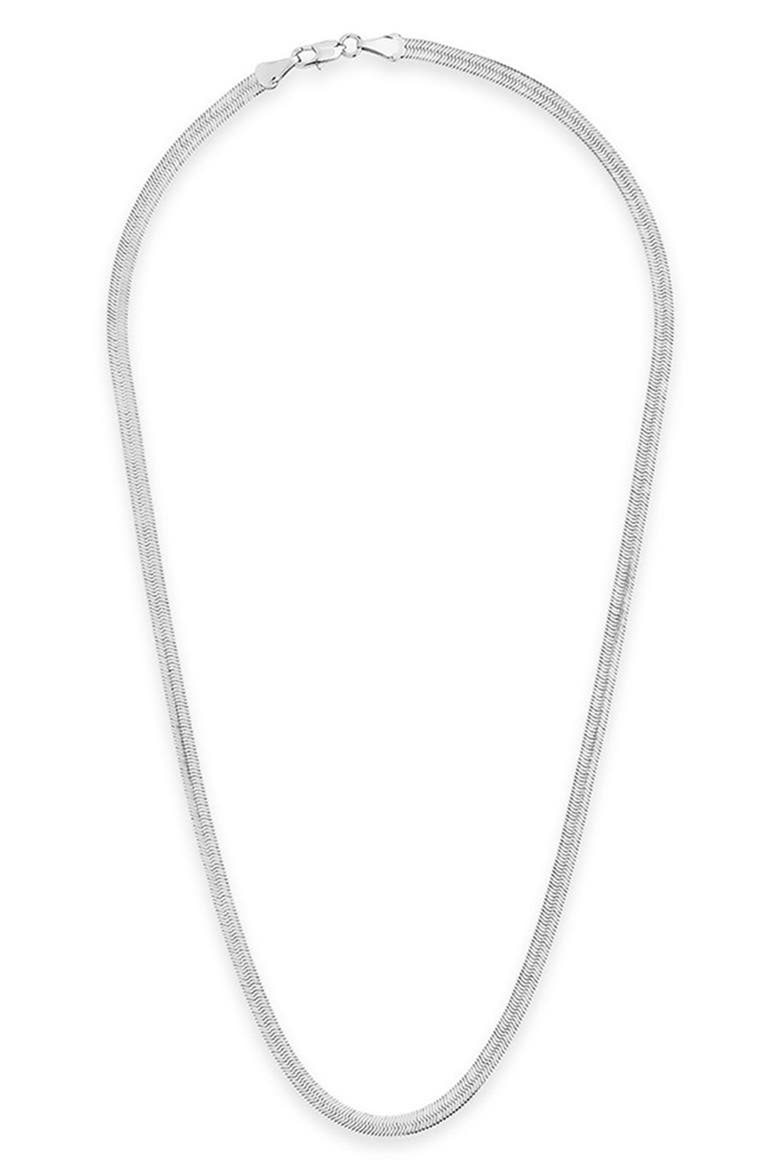 Sterling Silver Thick Herringbone Chain Necklace, Alternate, color, SILVER