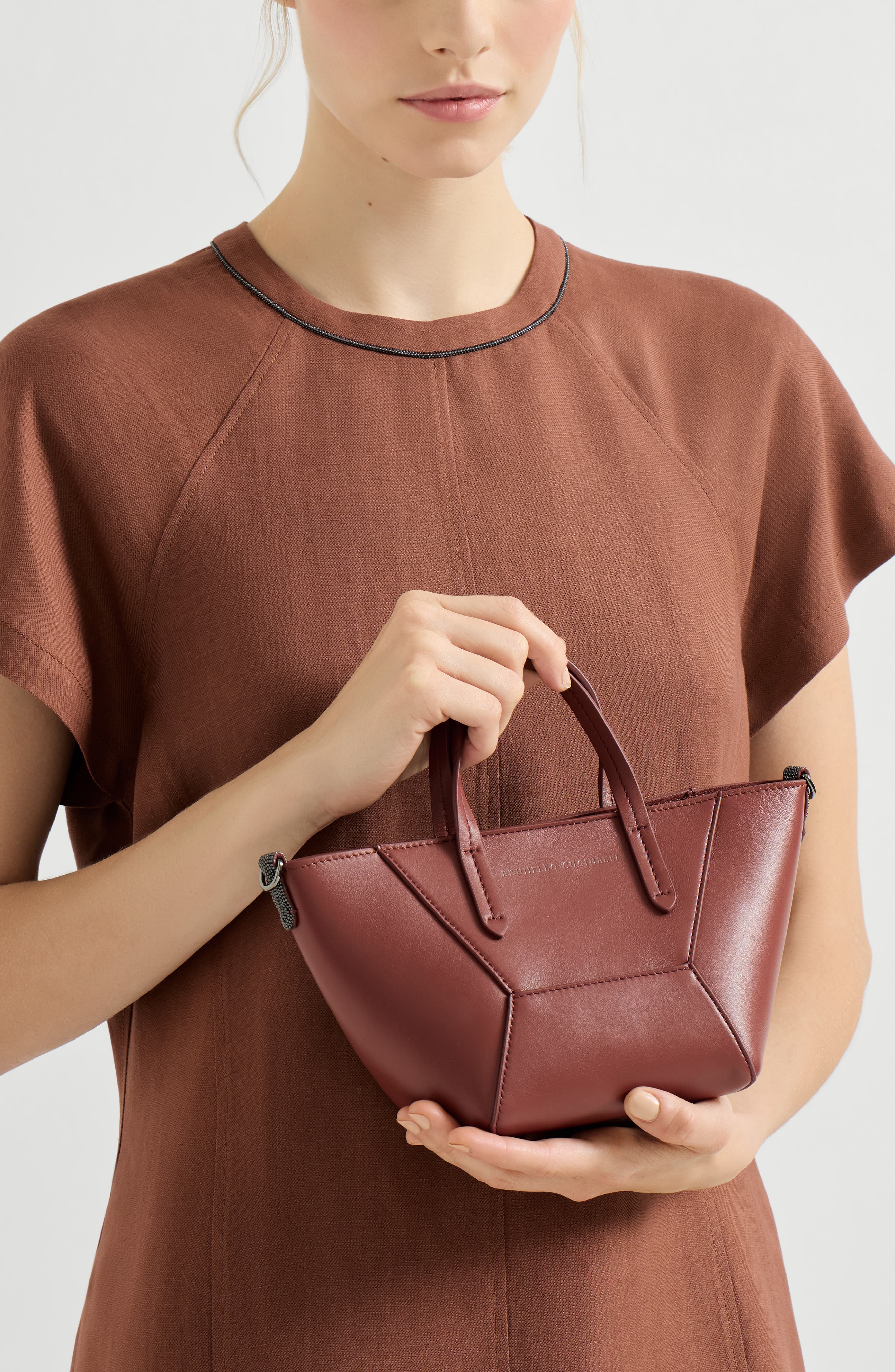 Calfskin mini BC Duo bag, Alternate, color, Red