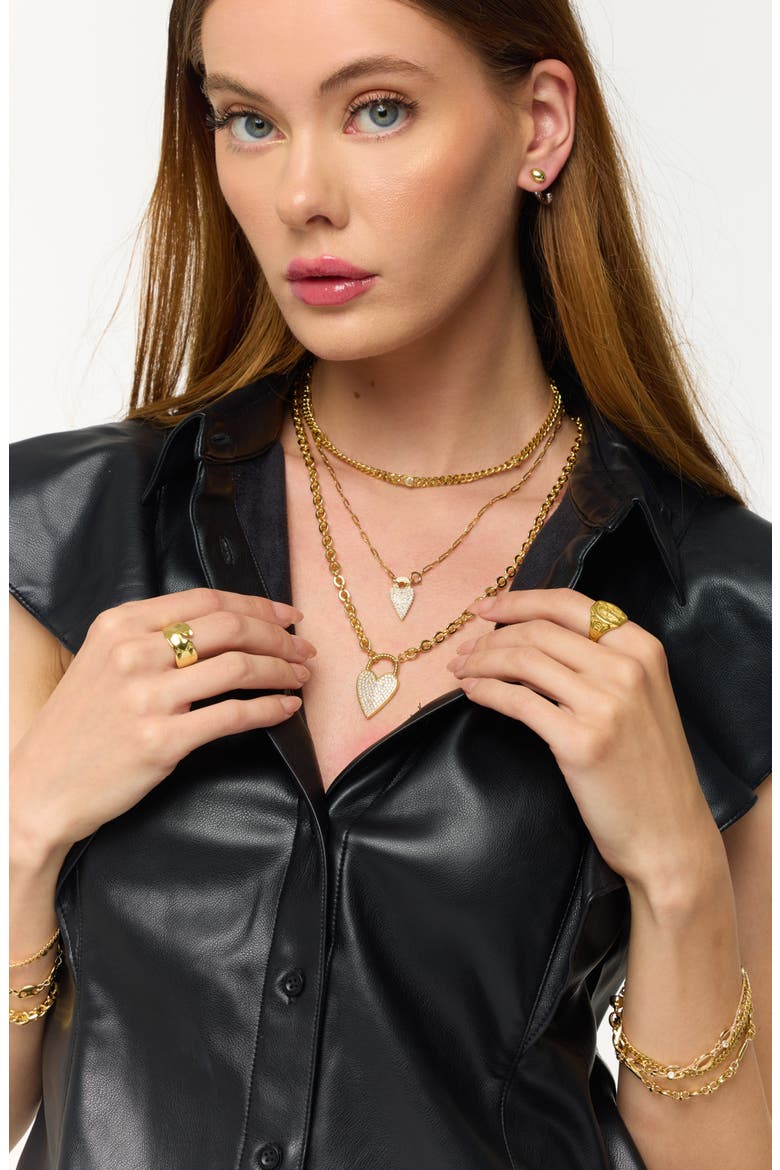 Golden Love Pendant Necklace, Alternate, color, GOLD