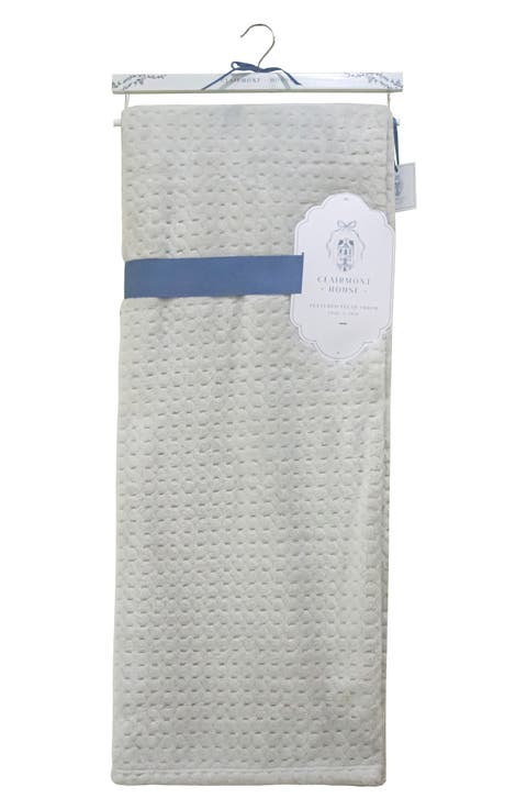 Solid Textured Square Throw Blanket