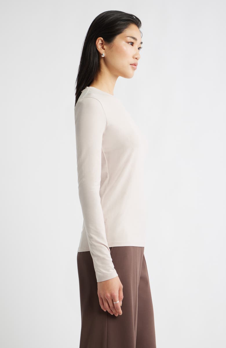 Nordstrom Long Sleeve Crewneck T-Shirt, Alternate, color, Tan Memoir