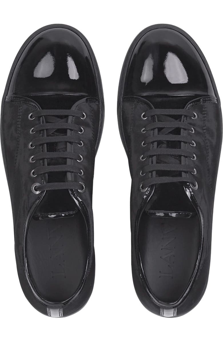 Lanvin DBB1 SNEAKERS IN VELVET AND PATENT LEATHER, Alternate, color,