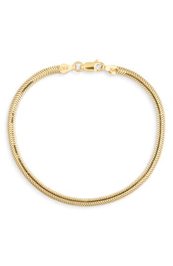 Argento Vivo Snake Chain Anklet In Gold