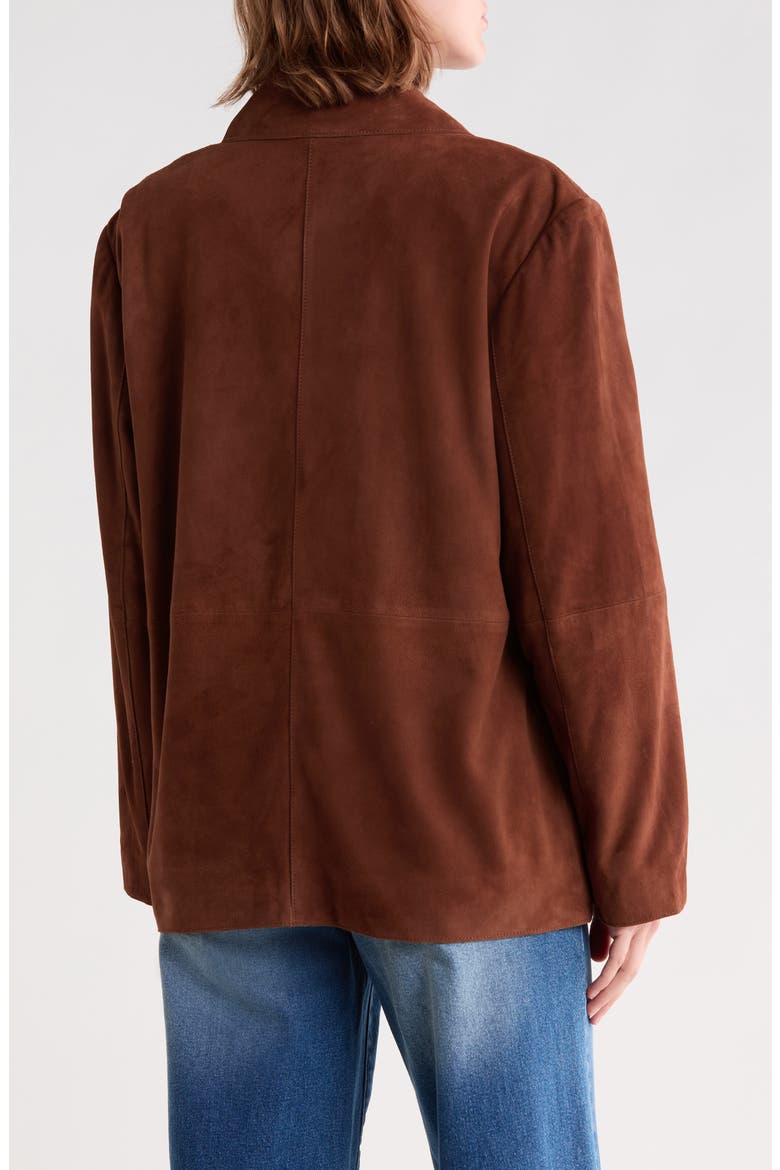 Suede Leather Shirt Jacket, Alternate, color, BROWN MUSTANG