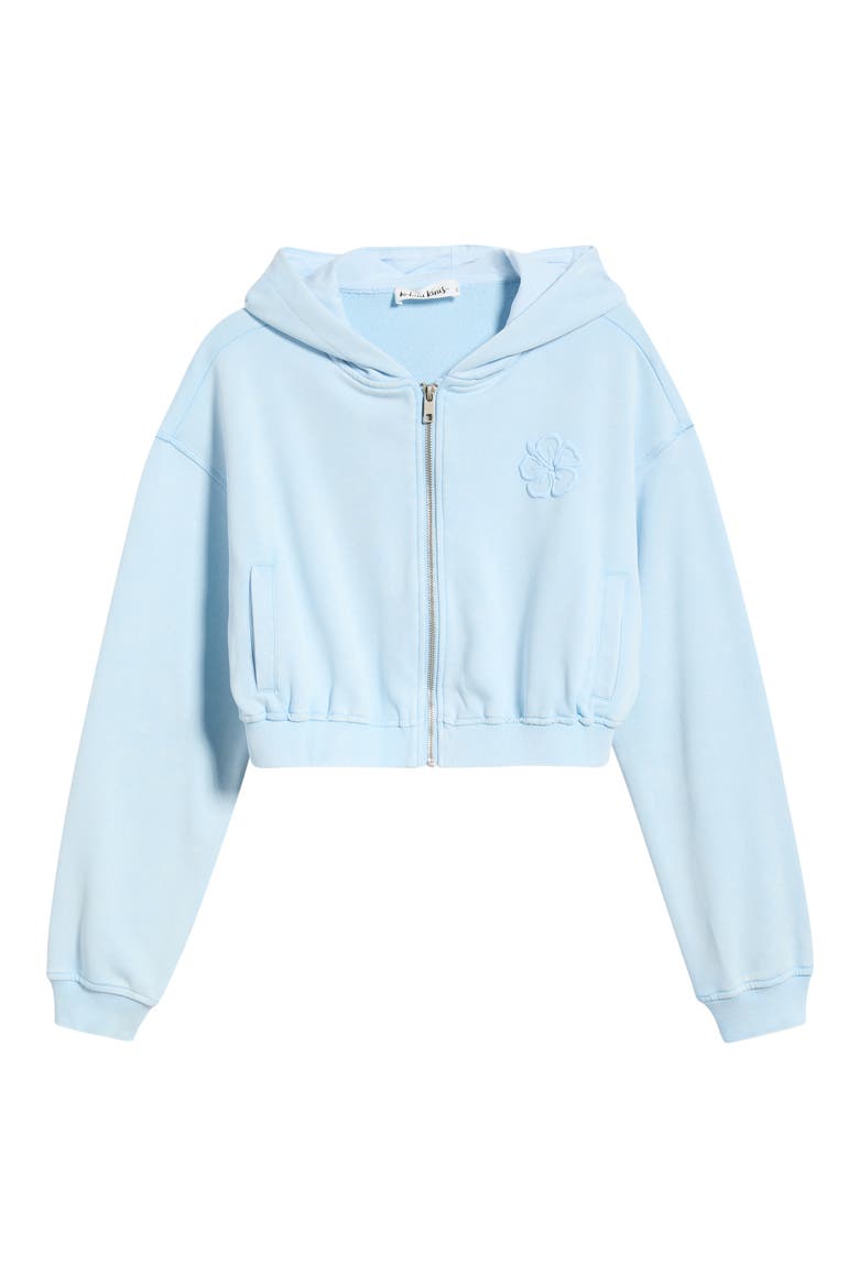 Cropped Full Zip Hoodie, Alternate, color, BABY BLUEBELL