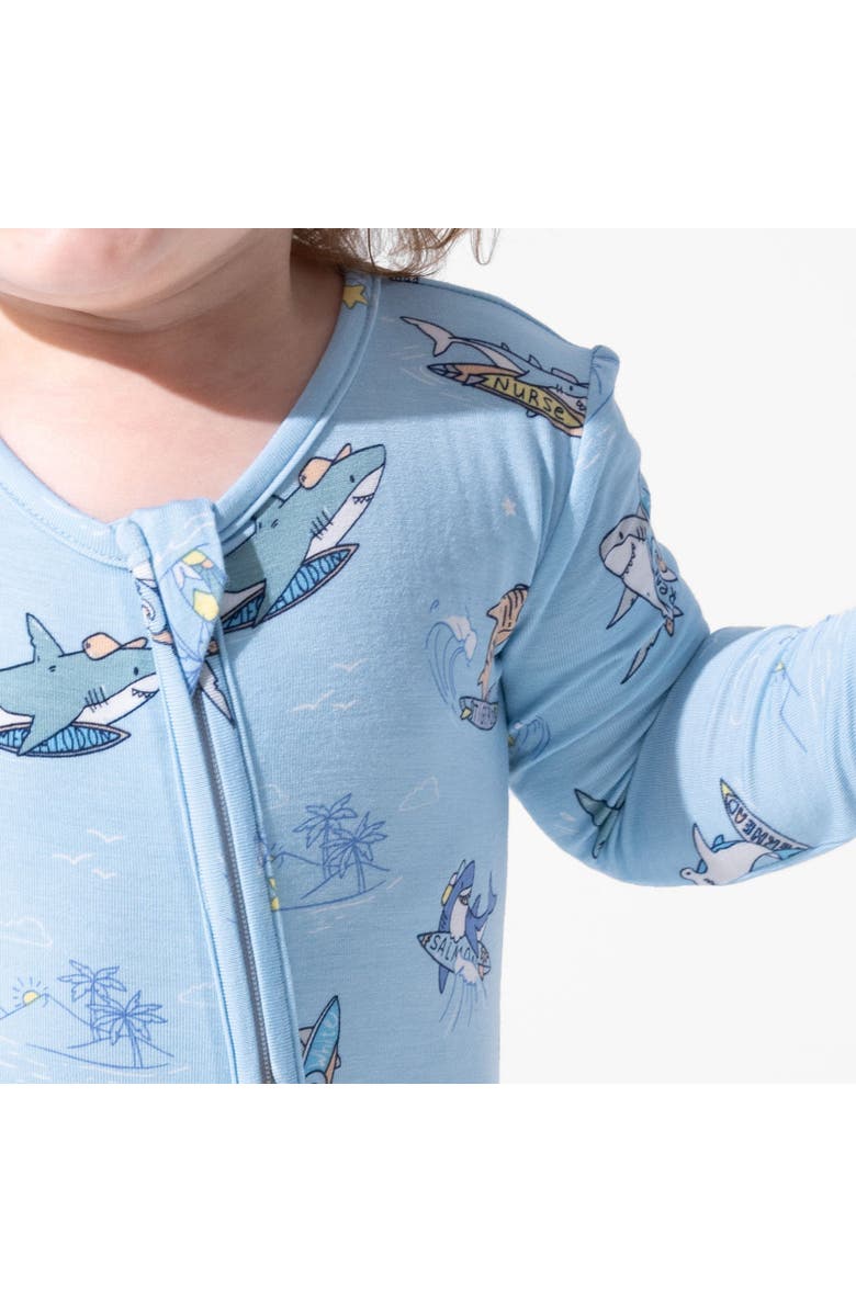 Bellabu Bear Baby Shark School Convertible Footie, Alternate, color, Shark School