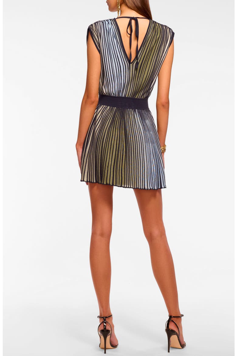 Marisol Colorblock Fit & Flare Minidress, Alternate, color, OMBRE STRIPE