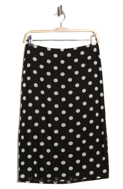 Polka Dot Midi Skirt