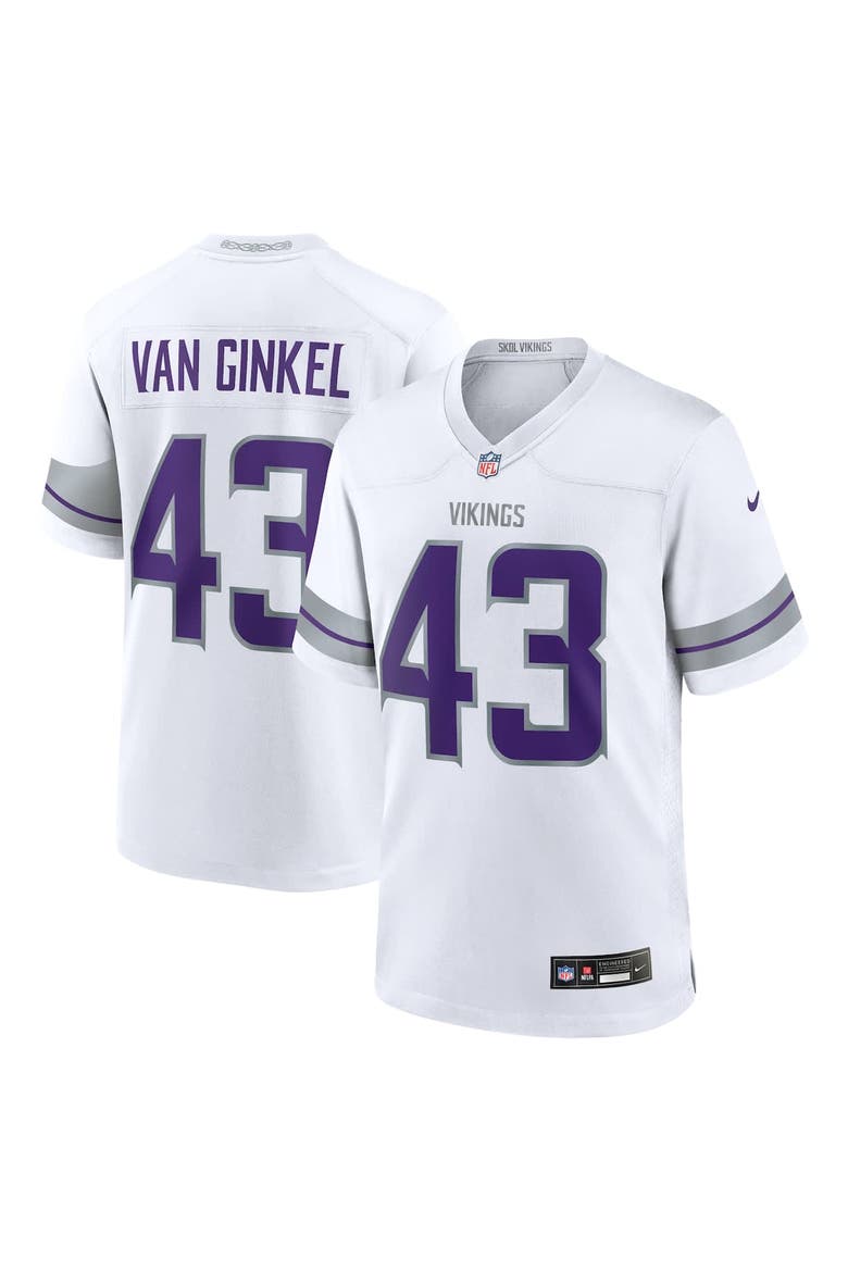 Men's Nike Andrew Van Ginkel White Minnesota Vikings Alternate Game Jersey, Alternate, color, White