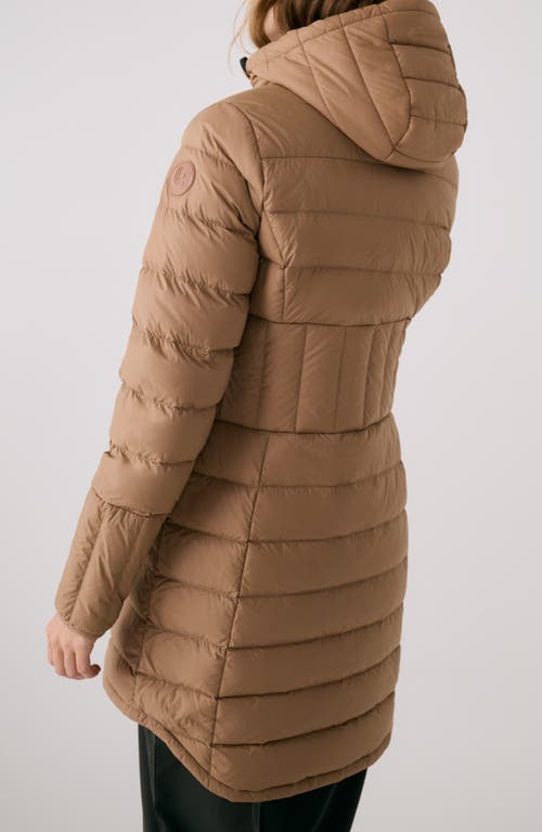Lole Claudia Hooded Packable Down Jacket In Brown