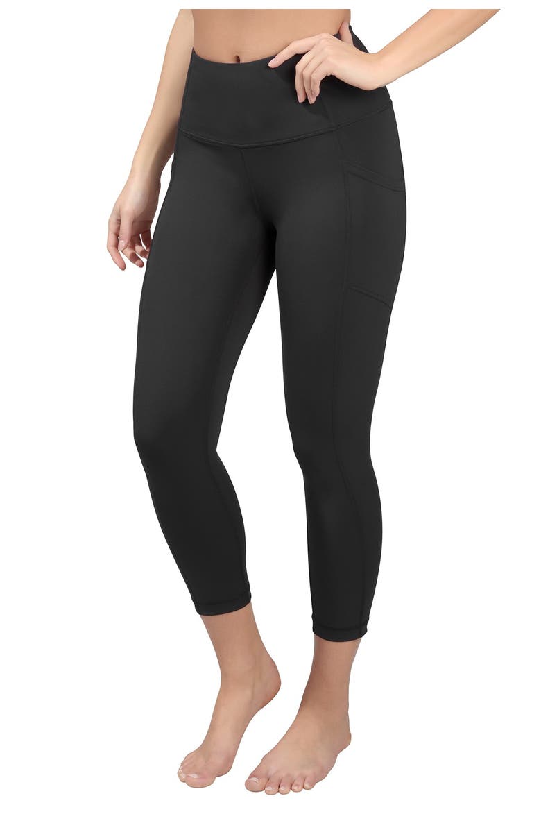 90 DEGREE BY REFLEX Interlink High Waist Pocket Capri Leggings, Alternate, color, 