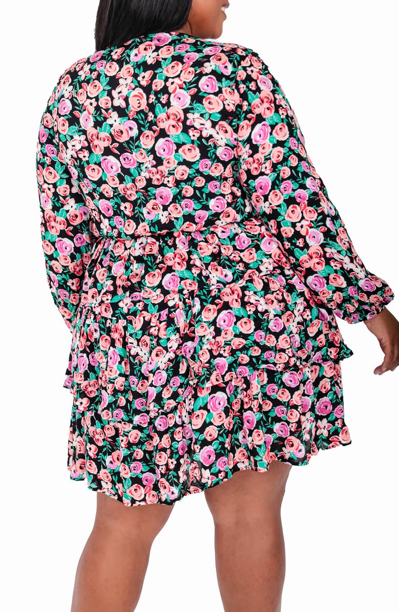 KIN by Kristine Floral Long Sleeve Dress, Alternate, color, 