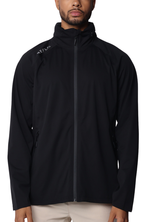 Reflo Evelix Waterproof Recyclable Jacket In Black
