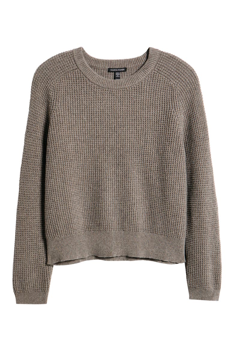 Organic Cotton & Cashmere Crewneck Sweater, Alternate, color, REED