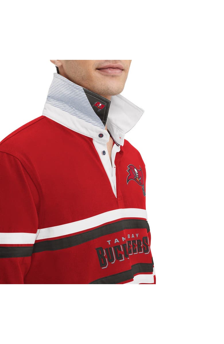 Tommy Hilfiger Men
s Tommy Hilfiger Red Tampa Bay Buccaneers Cory Varsity Rugby Long Sleeve T-Shirt, Alternate, color,