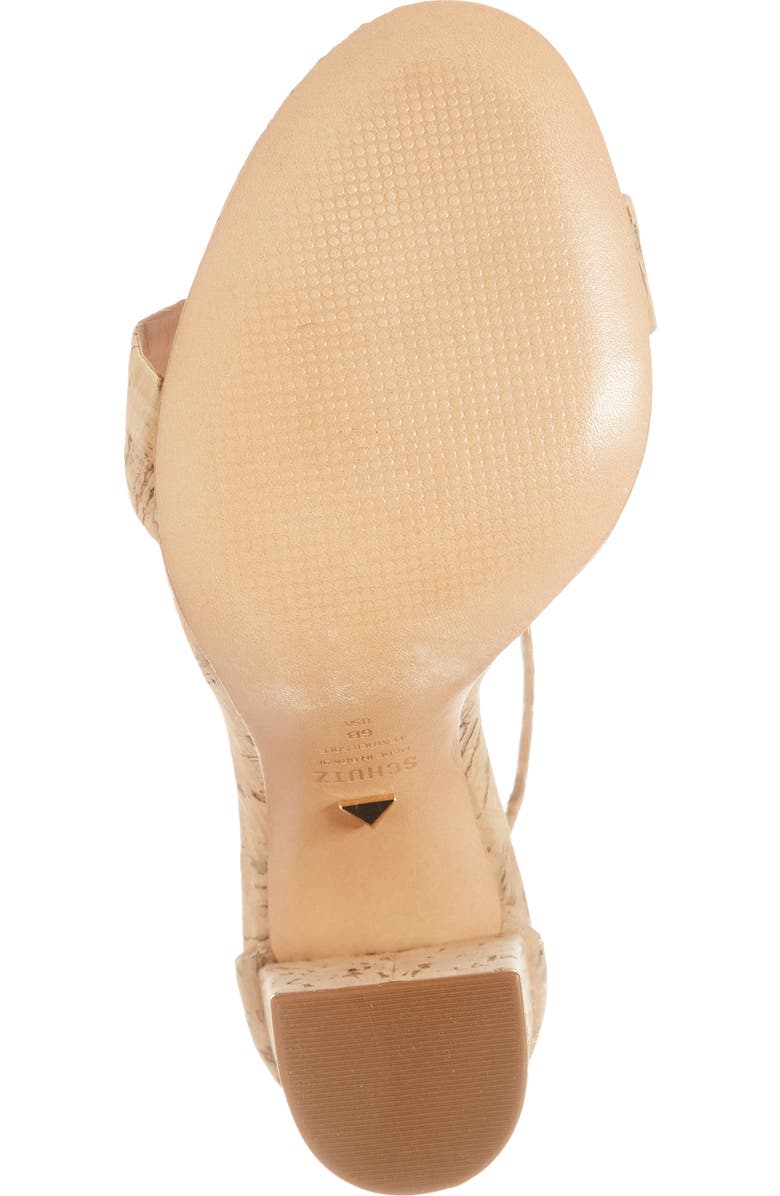 Schutz Enida Sandal, Alternate, color, Cork