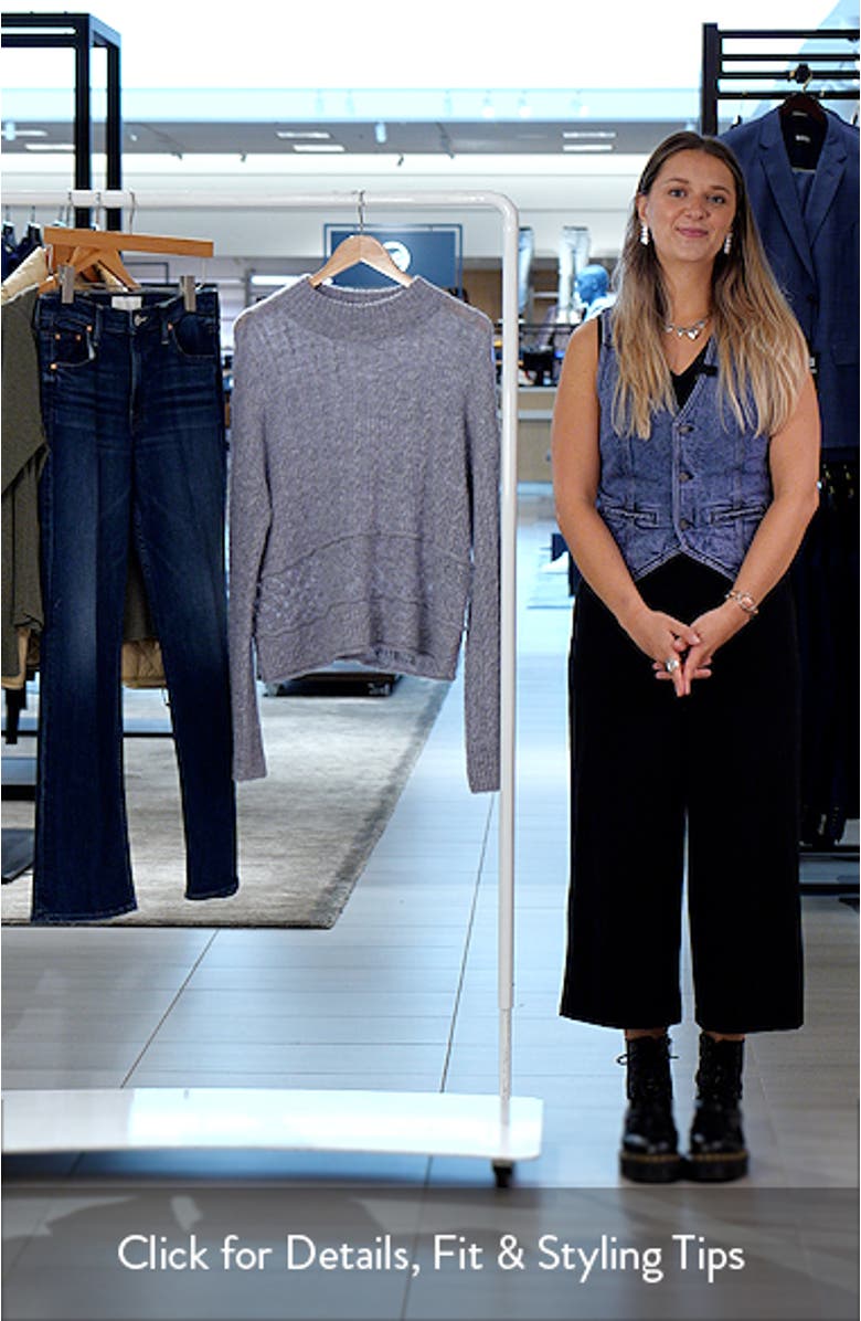 Mock Neck Alpaca & Wool Blend Sweater, sales video thumbnail