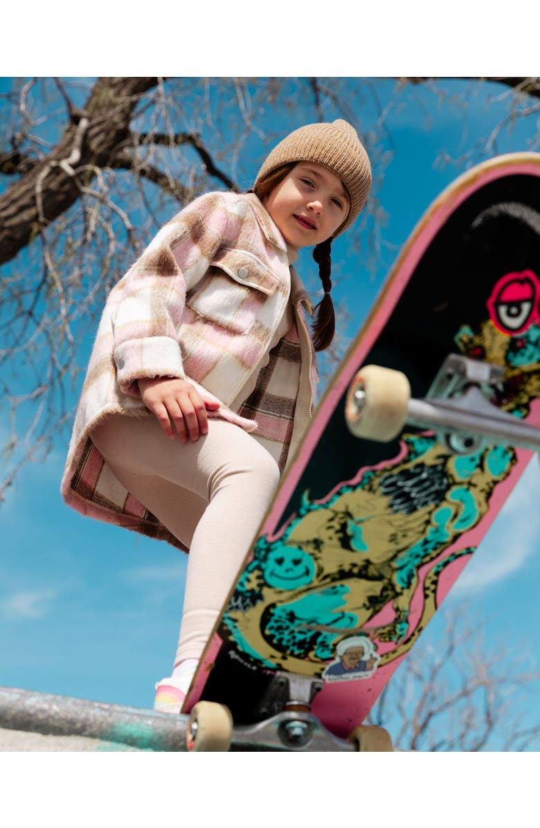 Deux par Deux Little Girl's Super Soft Rib Leggings Medium Beige, Alternate, color, 