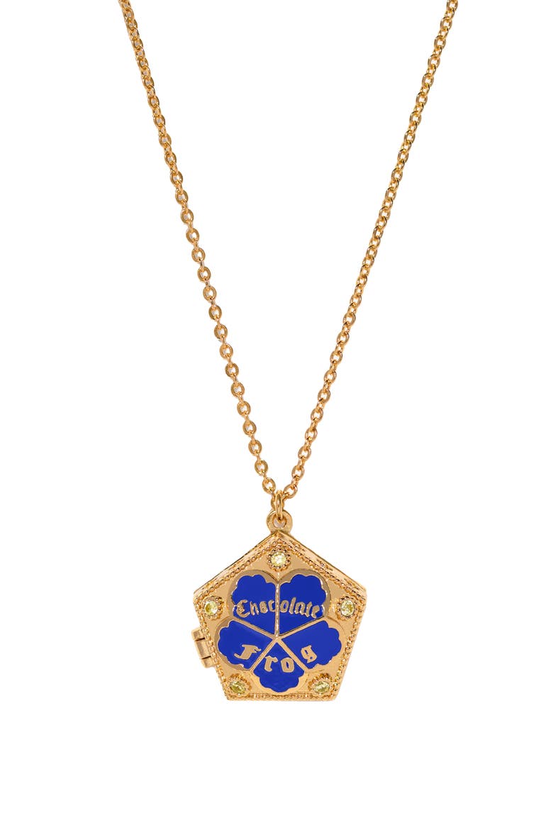 Harry Potter Chocolate Frog Locket Pendant Necklace, Main, color, GOLD