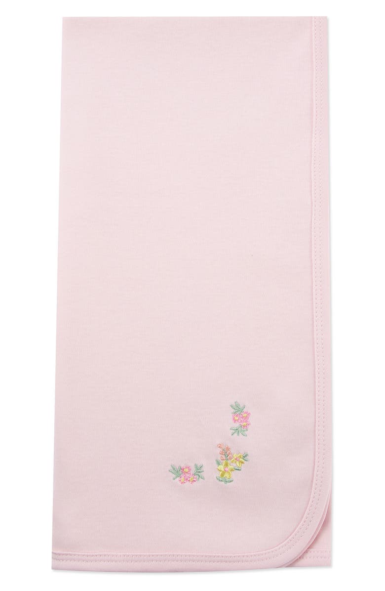 Little Me Placed Floral Cotton Blanket, Main, color, Pink