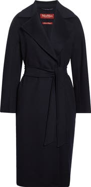 Max Mara Studio Cles Virgin Wool Blend Belted Coat