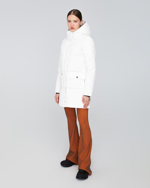 Quartz Co. Chloe | Hooded Down Winter Jacket In Ivory