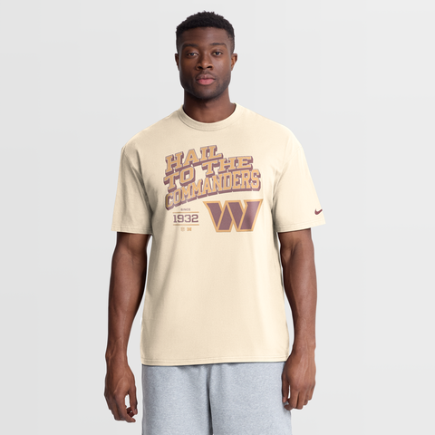 Men's Nike Natural Washington Commanders Vintage Mod Blown Away Max90 T-Shirt