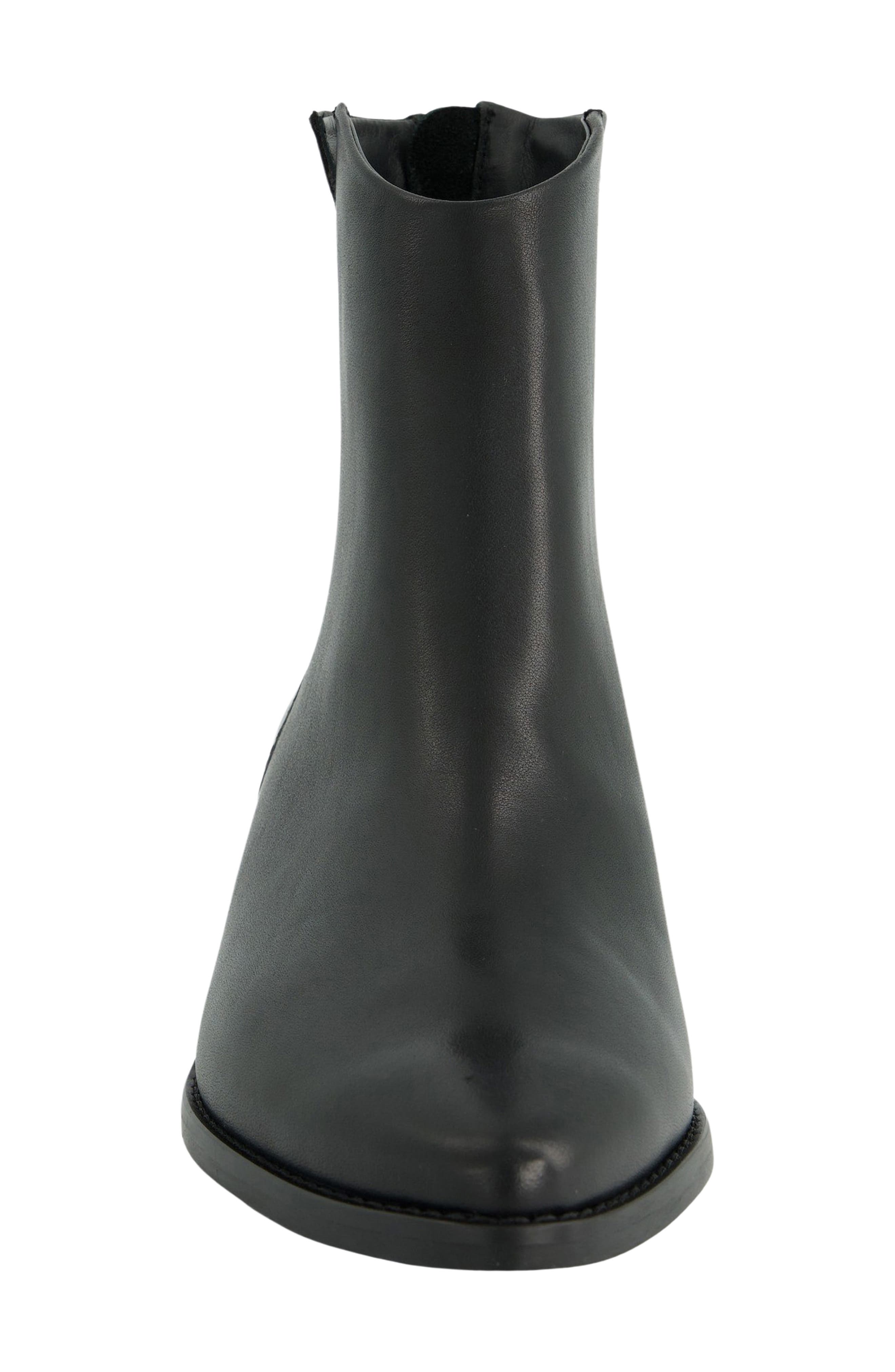 Fiona Leather Bootie, Alternate, color, BLACK LEATHER