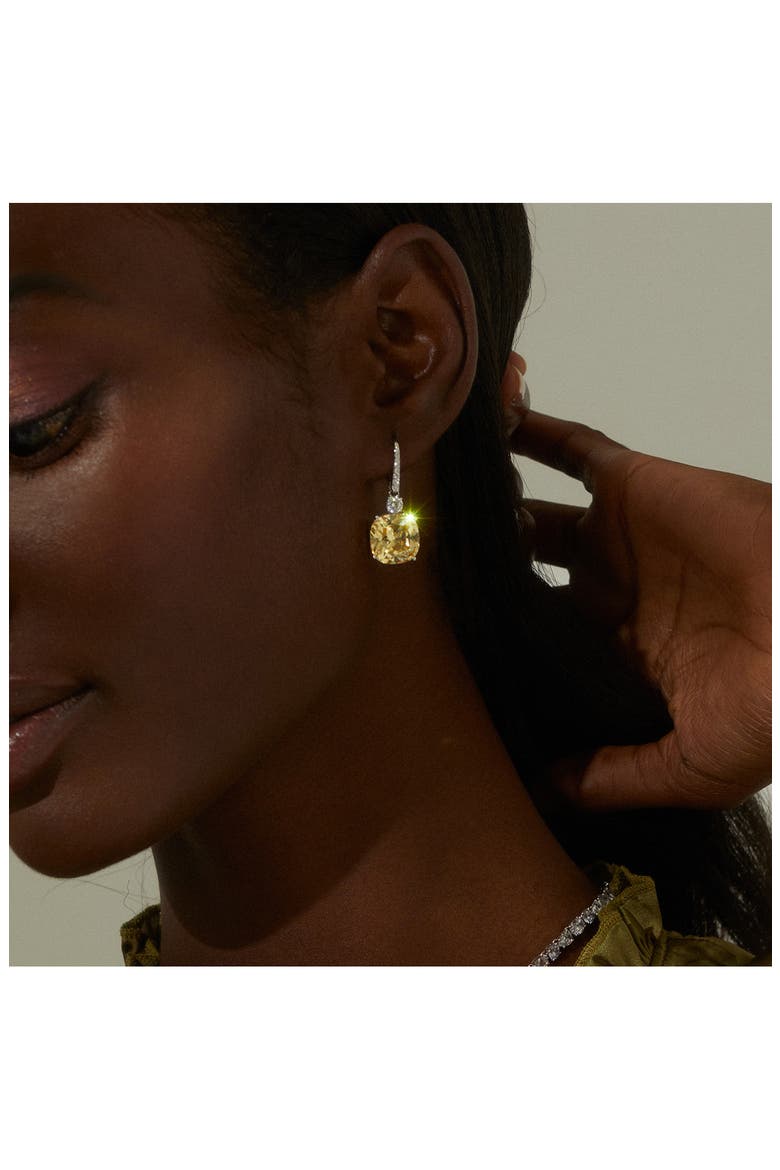 Soleil Leverback Drop Earrings, Alternate, color, RHODIUM