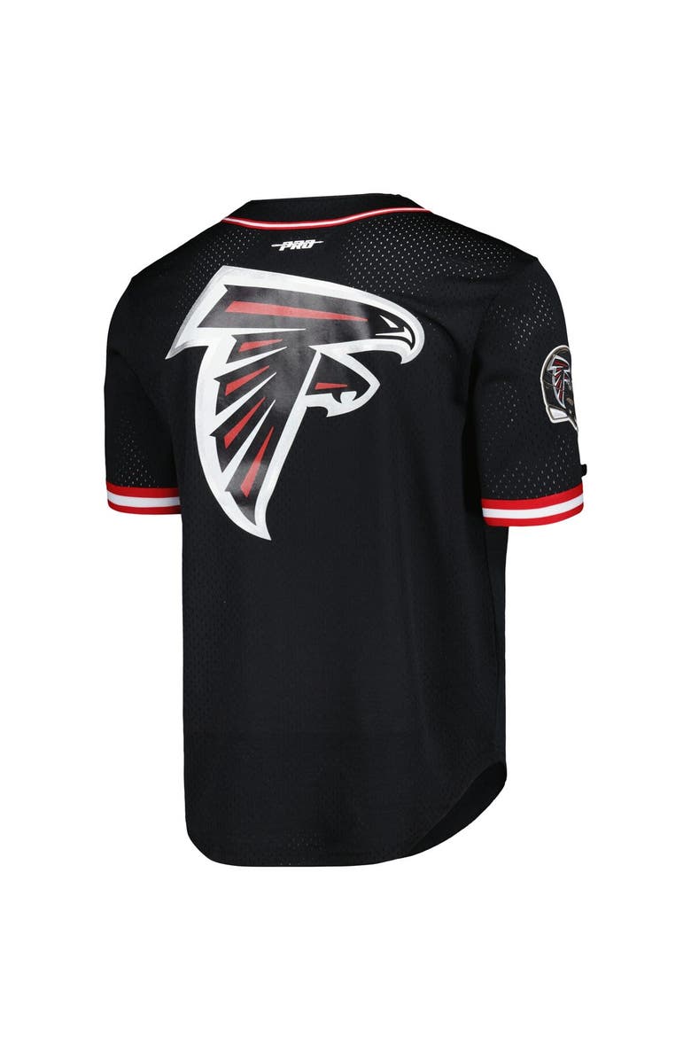 PRO STANDARD Men's Pro Standard Bijan Robinson Black Atlanta Falcons Mesh Baseball Button-Up T-Shirt, Alternate, color,