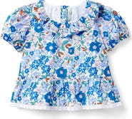 Janie and Jack Floral Ruffle Peplum Top