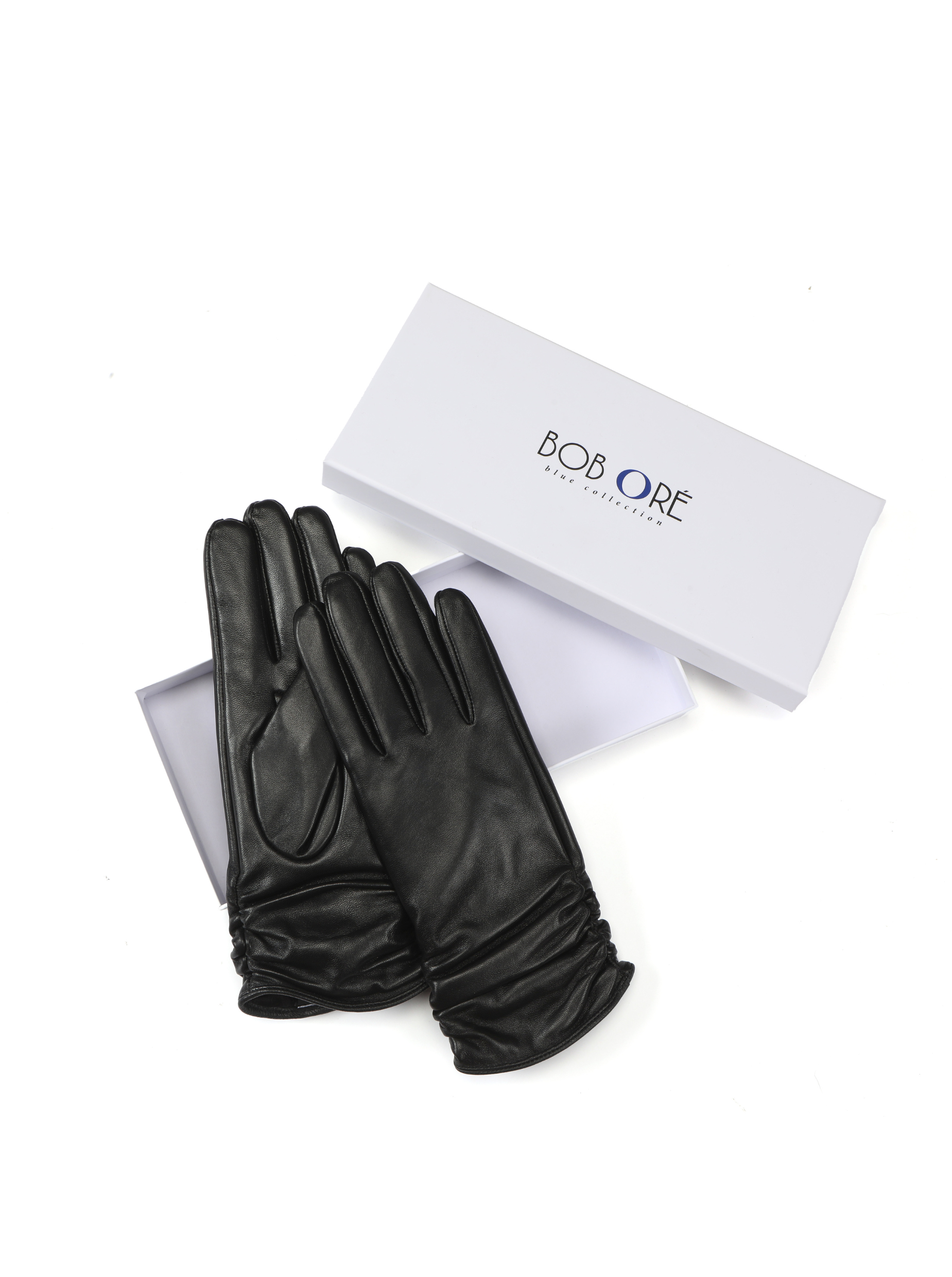 Elina Leather Gloves, Alternate, color, Black