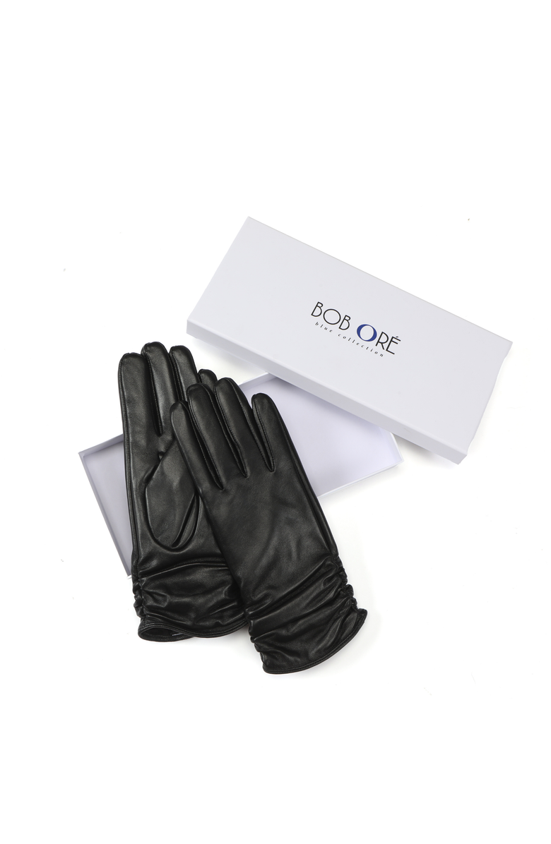 Zephyr Handbag Elina Leather Gloves, Alternate, color, Black