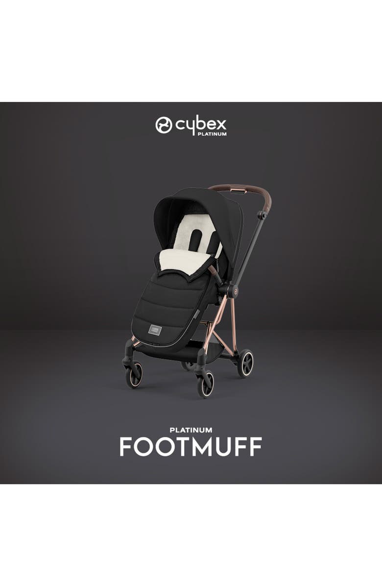 CYBEX Fleece Lined Water Repellent Footmuff, Alternate, color, Sepia Black