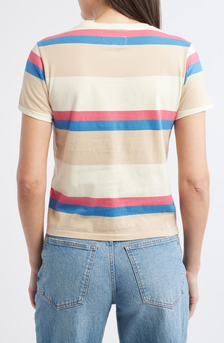 THE GREAT. The Little Stripe Cotton T-Shirt, Alternate, color, Study Hall Stripe